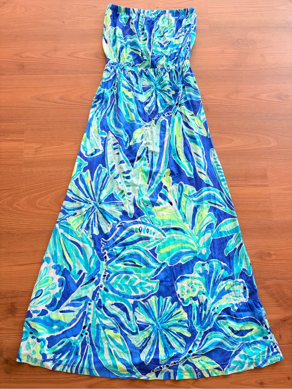 Lilly Pulitzer Marlisa Maxi Dress Dancing on the Deck Beckon Blue Palm Passage